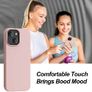 Liquid Silicone Case For Apple iPhone 14 Plus Luxury Thin Phone Cover Pink Sand Image 3
