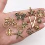 Charm Pendants for Jewelry Silver Bronze Charms Antique Metal Pendants Steampunk Gear Charms for Jewelry Crafting Bracelet Necklace Image 2