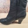 womens CLARKS LODGE PARK black leather ankle boots zip up Size UK 6.5 E EU 40 Image 10