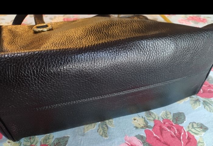 Stylish Large Bally Black Leather Bag