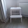 IKEA White Wooden 2 Step Ladder/Stool Image 2