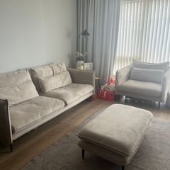 Maeve 3 Seater Sofa, Single Chair and Foot Stool Set