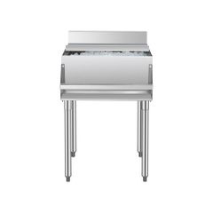 Commercial Ice Bin, 61.6 L Underbar Ice Bin, 24 x 24.2 x 37 in Stainless Steel Ice Chest with Sliding Lid