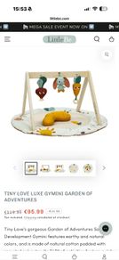 wooden baby gym and mat