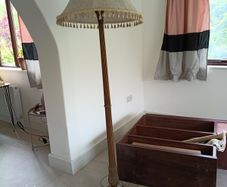 Vintage Mahogany Floor Lamp