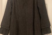 Deca Wool Blend Zipped Coat - Size 3 - Brown