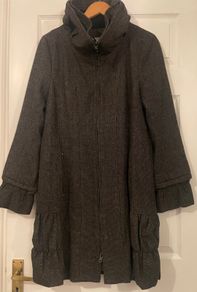 Deca Wool Blend Zipped Coat - Size 3 - Brown