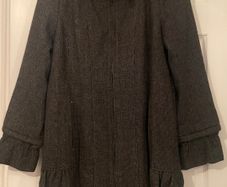 Deca Wool Blend Zipped Coat - Size 3 - Brown