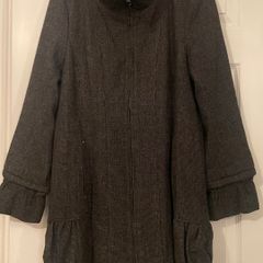 Deca Wool Blend Zipped Coat - Size 3 - Brown