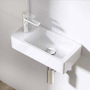 NEW SALE | Bathrooms Small Cloakroom Basin - Wall Mounted Basin - Rectangular Countertop Basin - One Left Hand Tap
