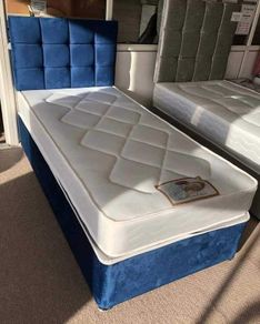 Single bed and mattress