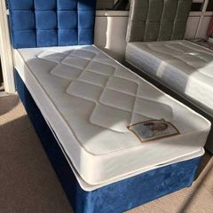 Single bed and mattress