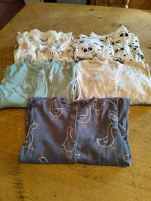 5 boys Next Babygrows.