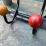 original 1960 s coat Hooks with coloured wooden balls Image 4