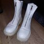 Cream Ankle Boots Image 3