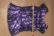 Oasis Purple Sequin Black top Size 8