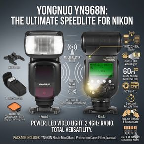 YONGNUO YN968N Wireless TTL HSS Speedlite Flash for Nikon Cameras