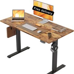 Electric Standing Desk, 100 x 60 cm Height Adjustable Sit Stand Desk
