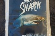Great white shark metal sign