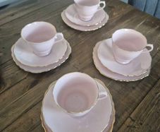 Vitage Pink Vogue Bone China Tea Set