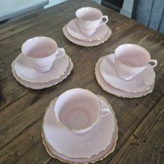 Vitage Pink Vogue Bone China Tea Set