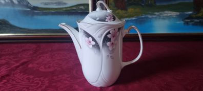 Vintage Royal Albert Horizons Star Flower Bone China Gold Gilt Coffee Pot / Water Pitcher Made In England