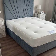 Double bed with sunrise Style Headboard