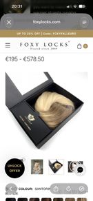 Foxy locks hair extensions clip ins  roughly 280g