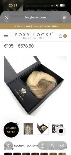 Foxy locks hair extensions clip ins  roughly 280g