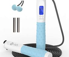 NEW SALE | Skipping Rope Adult Fitness, Digital Speed Jump Rope with Counter [Ropeless for Indoor Use] for Women Men and Kids, Weighted Handles, Adjustable Rope