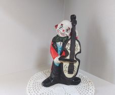Vintage Clown Playing Bass Cello