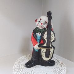 Vintage Clown Playing Bass Cello