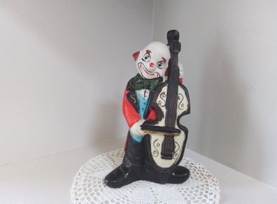 Vintage Clown Playing Bass Cello