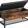 Shoe Bench with Padded Seat and Shoe Rack, Bed Chest with Storage Space Image 5