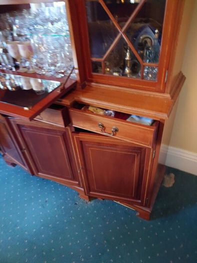 Rossmore solid mahogany breakfront cabinet