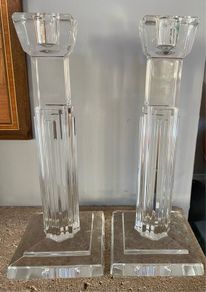 Waterford Crystal candle holders x 2 10"
