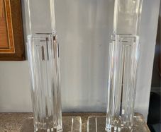 Waterford Crystal candle holders x 2 10"