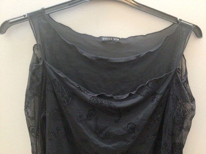 Fabulous Sparkly Designer  Black Top by Manuella  Brizzi of La Perla
