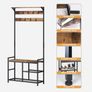 Industrial Coat Stand Hallway Shoe Rack Image 6