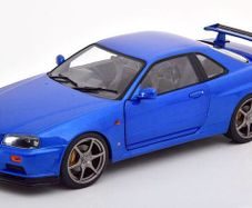 Nissan Skyline GT-R R34 Metallic Blue - New in Box - 1/18