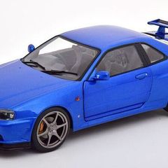Nissan Skyline GT-R R34 Metallic Blue - New in Box - 1/18