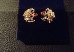 2pairs of real silver ear rings