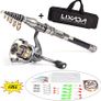 Fishing Rod Reel Combo Carbon Fiber Telescopic Fishing Rod Fishing Line Lures Hooks Jigs Swivels Saltwater Freshwater Travel Fishing Accessories Kit Image 2