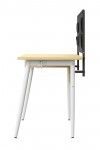 ALPHASON Home Office Desk Oak and White Freemont