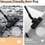Washable Rugs Living Room 150x210 cm Modern Abstract Rug with Soft Low Pile Vacuum Friendly Non Slip Backing Minimalist Carpet for Lounge Bedroom Dining Room Home Office Black/Grey/White/Navy Image 5