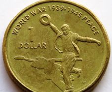 Australia Dancing Man Dollar World War II - Peace 2005 UNC collector commemorative