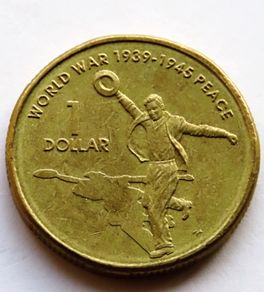 Australia Dancing Man Dollar World War II - Peace 2005 UNC collector commemorative