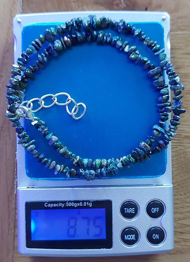44ct Black Opal Necklace 46cm