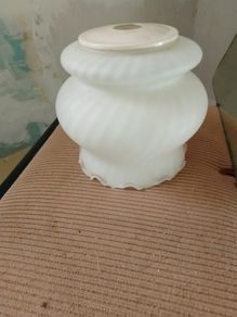 Vintage White Opaline Glass Light Shade