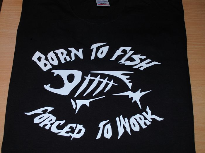Born To Fish - Forced To Work T-shirt Tee Top Shirt Great Gift Present